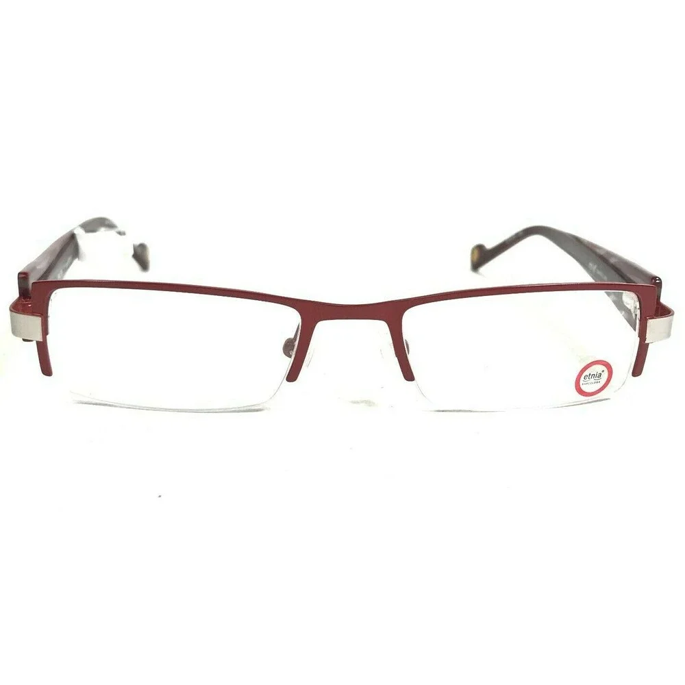 Etnia Barcelona Eyeglasses Frames PALMA col.RDBX Red Rectangular Half Rim 135